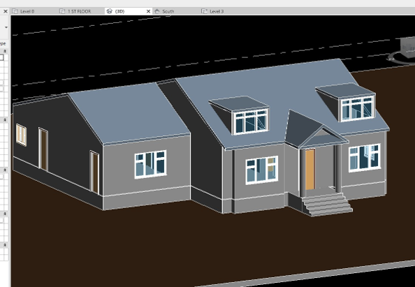Building section and elevation set